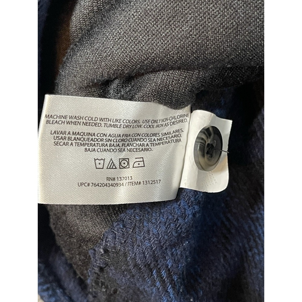 ORVIS Big Bear Flannel Shirt Jacket Shacket Mens XL Blue Plaid Heavy Weight‎ - Picture 14 of 15